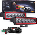 Nilight LED Light Pods 6.5 in 30W 2-Pack - Long Reach Spot Beam
