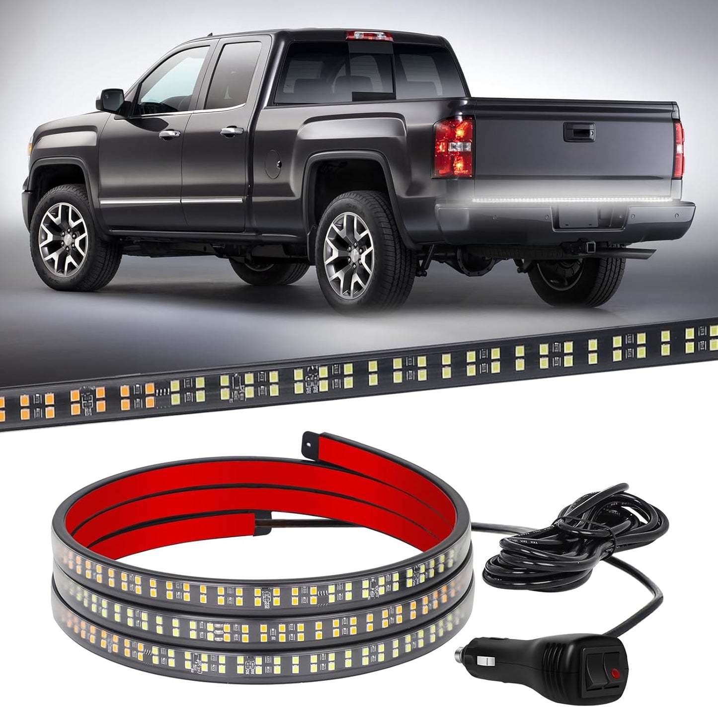 60 inch Truck White Tailgate Strobe Lights Strip for Safety