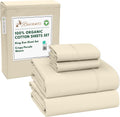 RUVANTI 100% Organic Cotton Sheets King Size Percale - Crisp Comfort