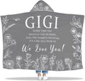 Gigi Wearable Blanket 72x47 in - Cozy Gigi Hoodie Blanket for Moms