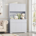FINETONES 71'' Tall Pantry Cabinet with Power Outlets