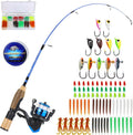 Sougayilang Ice Fishing Rod Combo - Portable 2-Piece Kit for Trout