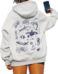 Cute Hoodies for Teen Girls Floral Graphic Oversized Sweatshirt