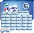 100pc Bulk Toilet Wand Refills - Disposable Toilet Brush Replacement