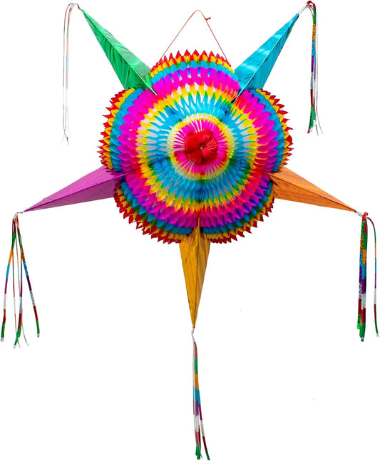 Authentic Handmade Large 32 Inch Mexican Star Pinata for Parties