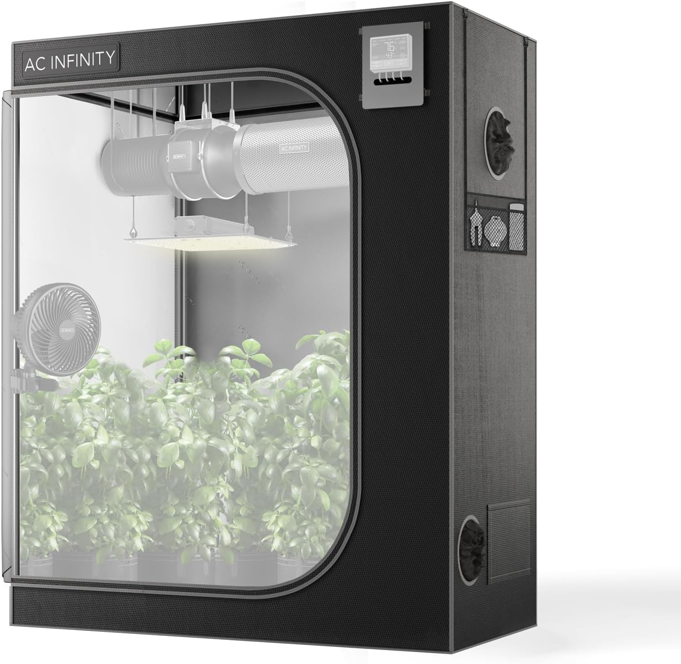 AC Infinity 4x2 Grow Tent: Thickest Poles, 2000D Canvas