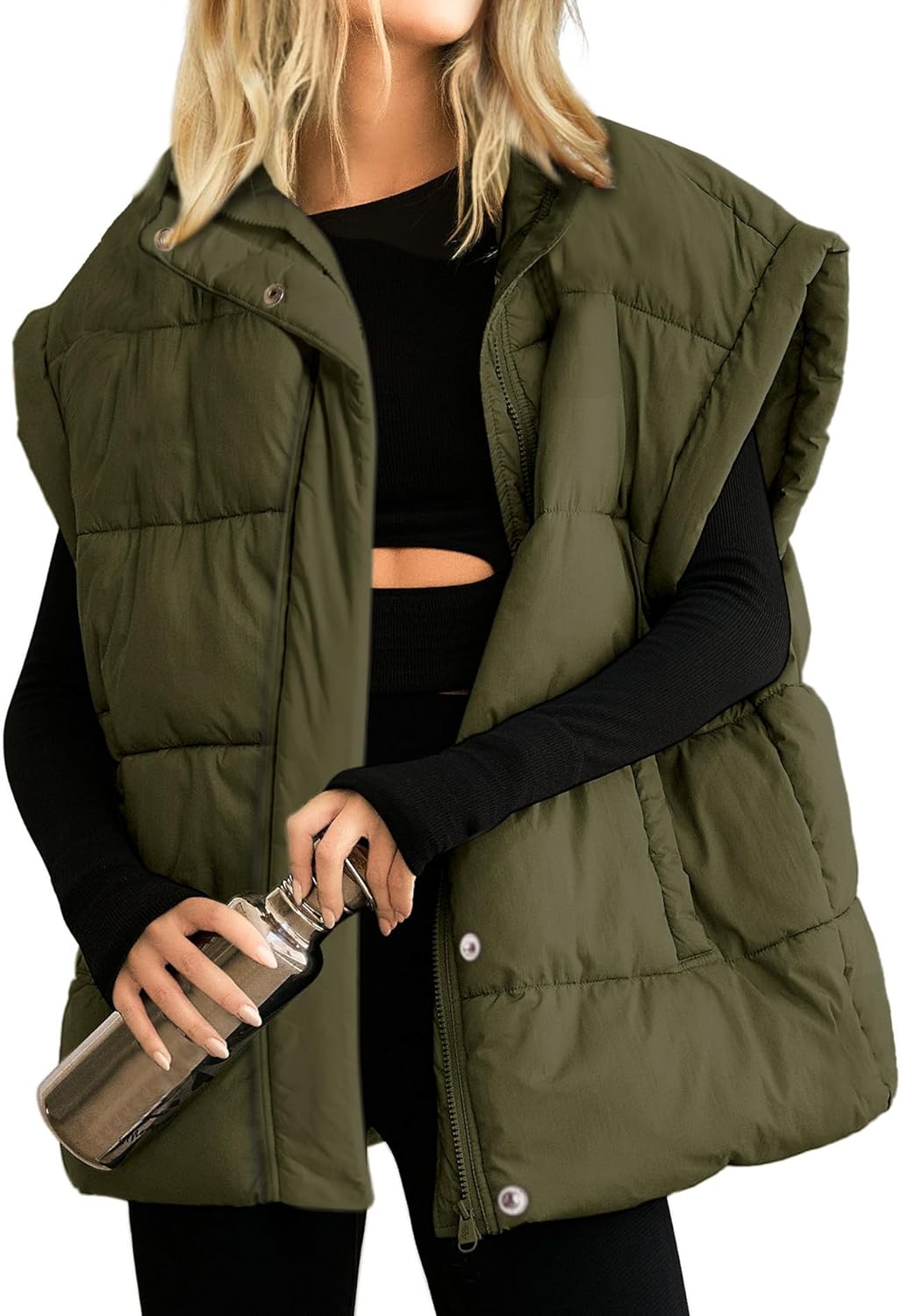 Oversized Puffer Vest for Women - Stylish and Warm Outwear