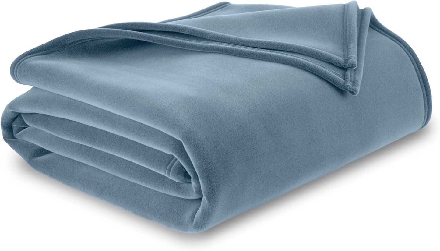 Vellux King Size Wedgewood Blue Blanket for Cozy Comfort