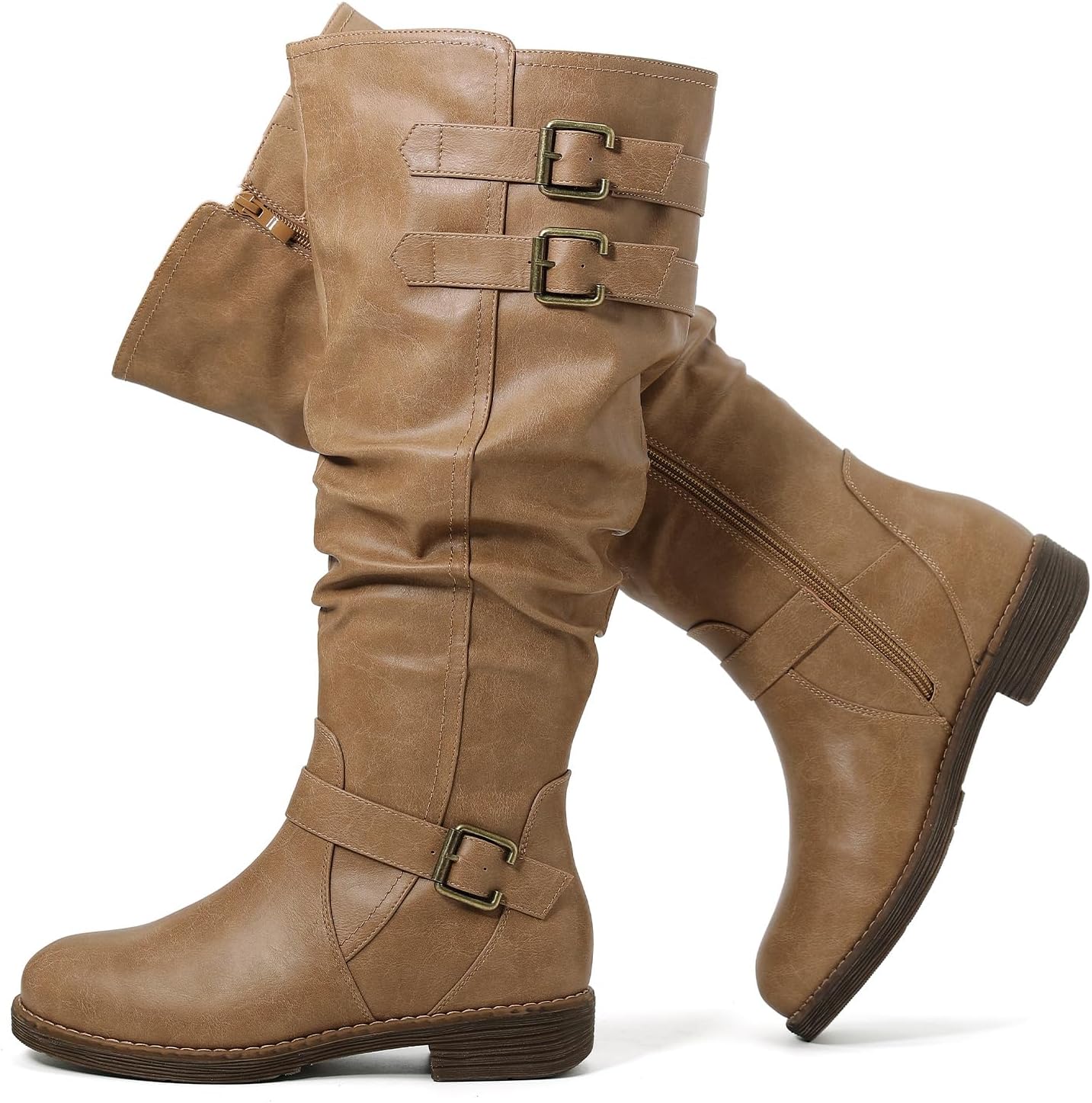 Luoika Women's Extra Wide Calf Knee High Boots for Comfort