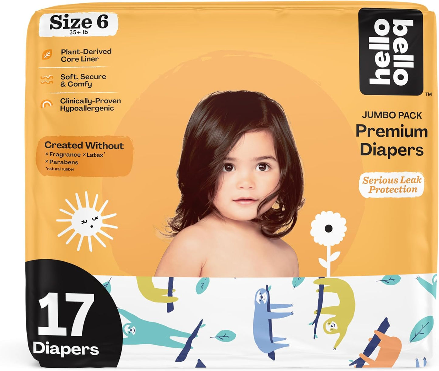 Hello Bello Size 6 Extra-Absorbent Baby Diapers with Snug Fit