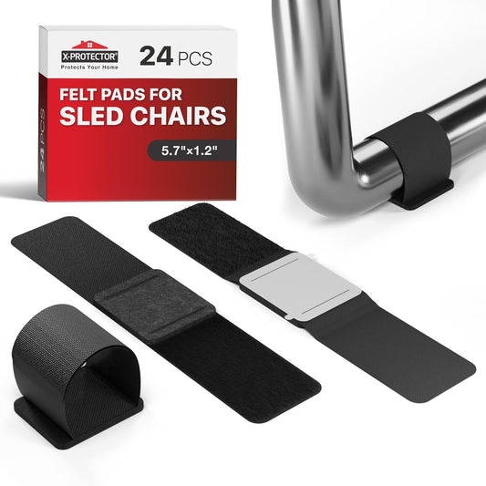 24PCS X-Protector Chair Floor Protectors - Protect Hardwood Floors with Ease!