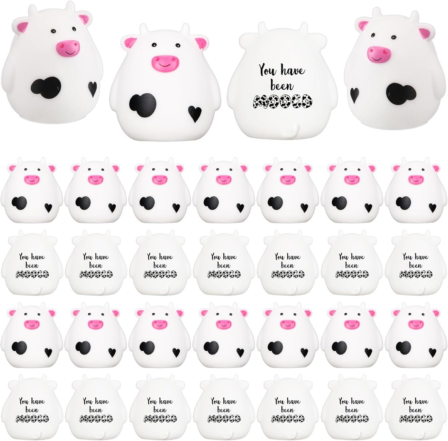Mini Moo Cows Cute Rubber Cow Gifts for Car Interior Fun