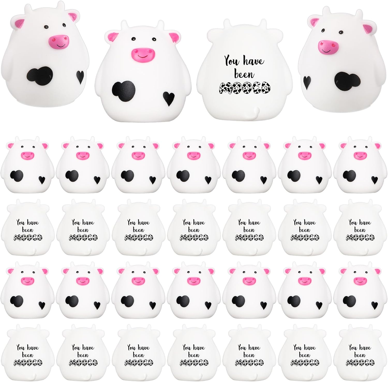 Mini Moo Cows Cute Rubber Cow Gifts for Car Interior Fun