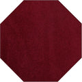 Ambiant Pet Friendly Burgundy Area Rug 6ft Octagon - Soft, Stain