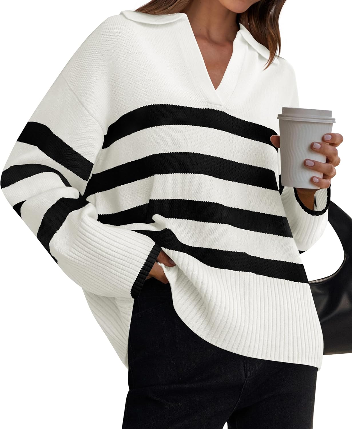 ZESICA Women's Chunky Knit Oversized Pullover Sweater for Fall