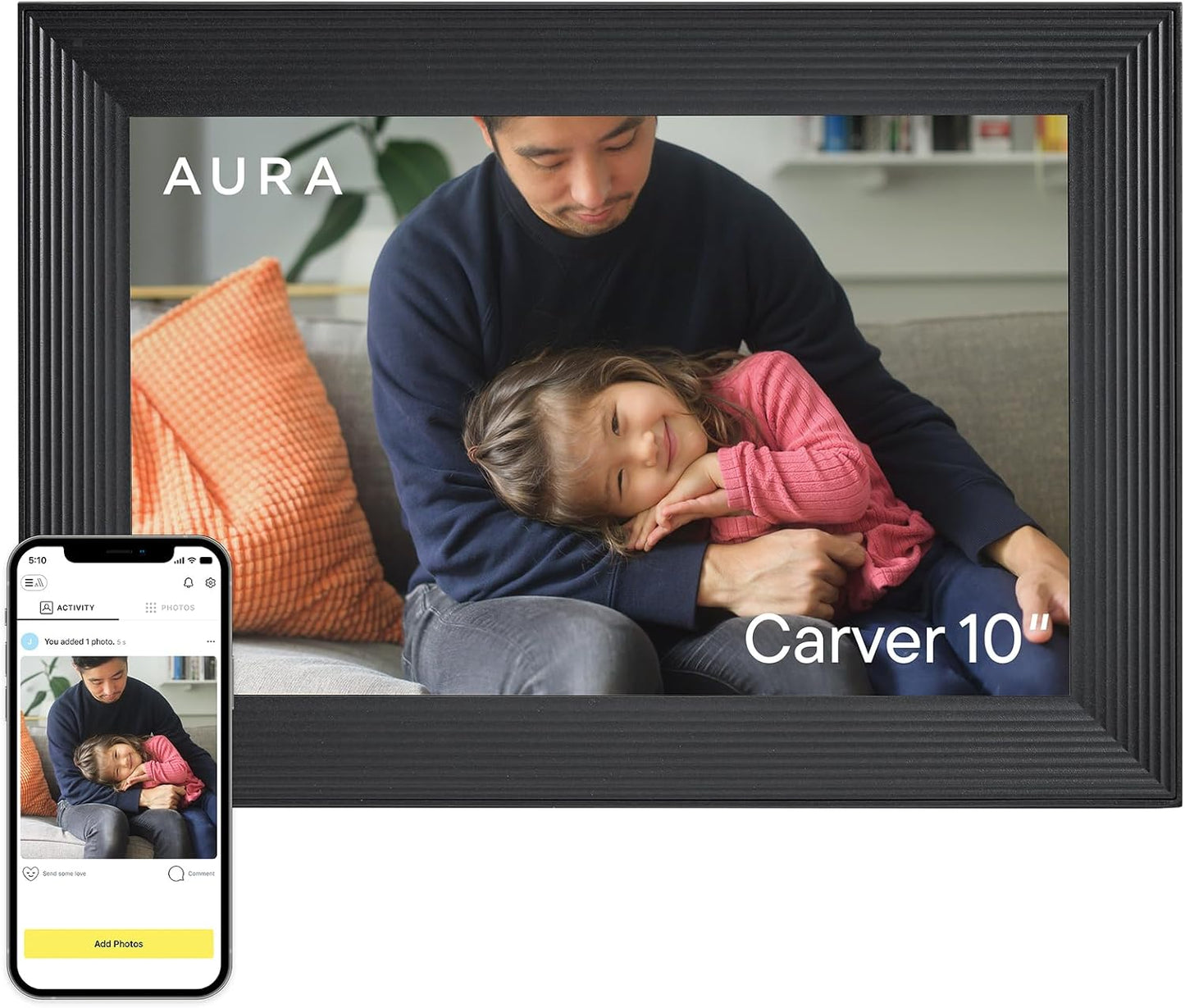 Aura Carver HD WiFi Digital Picture Frame - Perfect Gift Option
