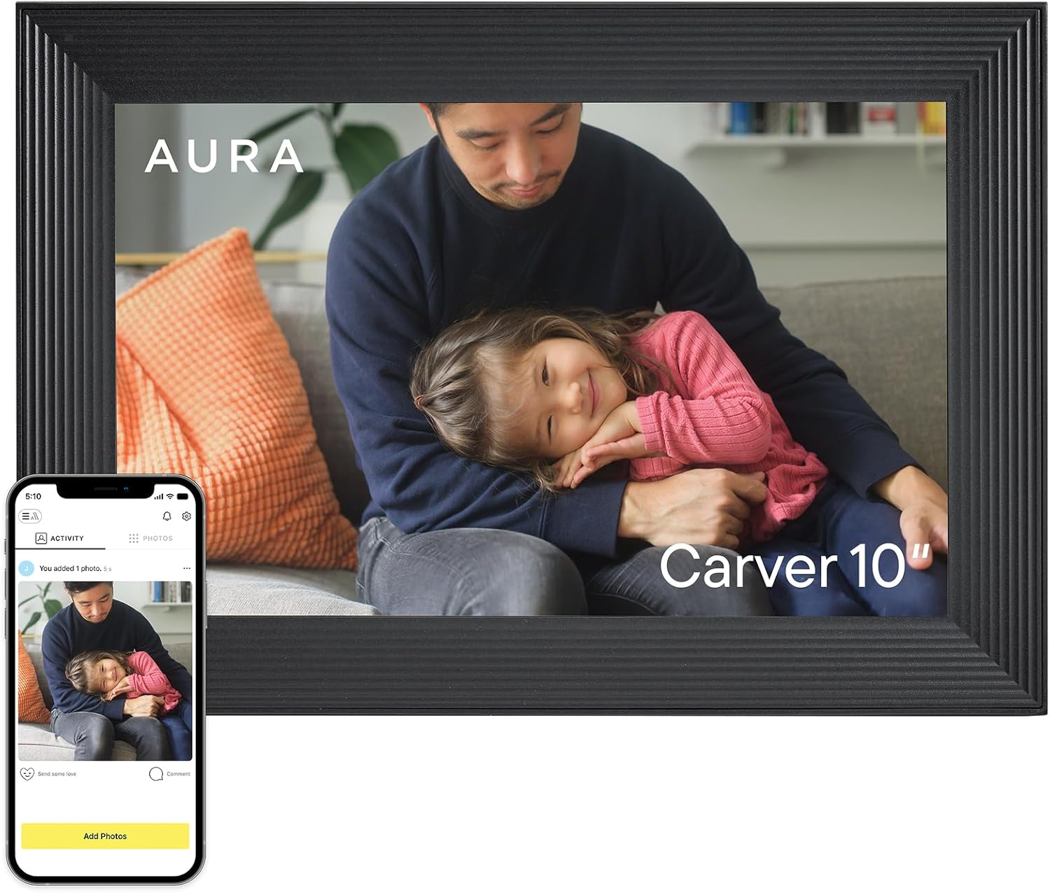 Aura Carver HD WiFi Digital Picture Frame - Perfect Gift Option