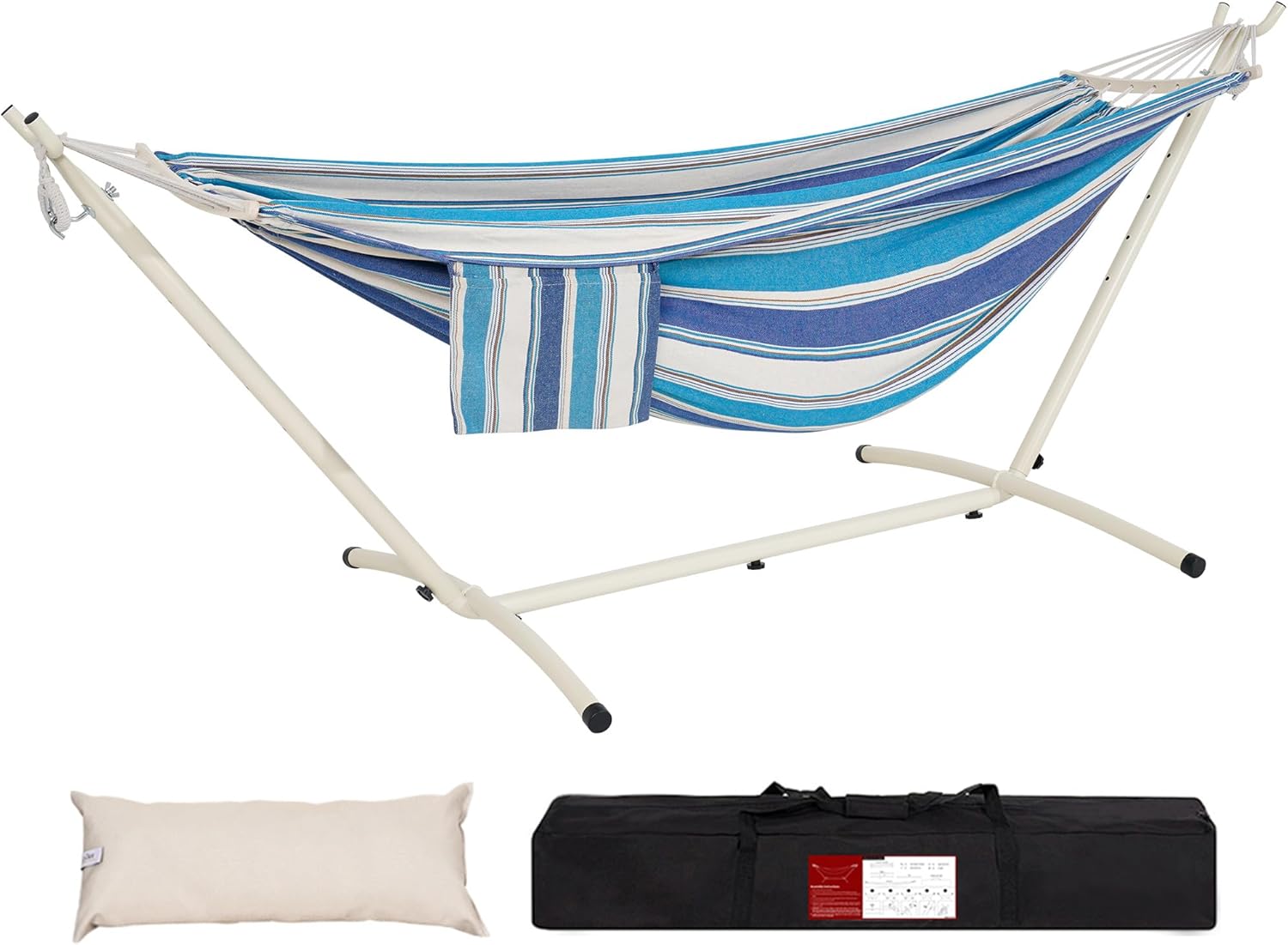 LazyDaze Double Hammock with Stand for Outdoor Relaxation