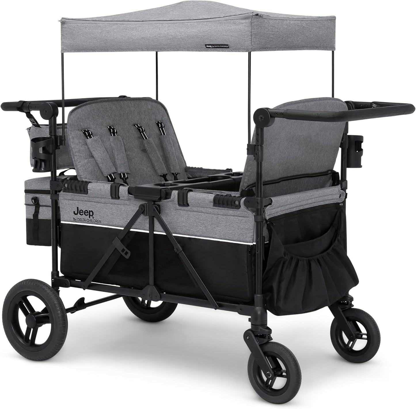 Jeep Wrangler Deluxe 4 Seater Stroller Wagon for 4 Kids