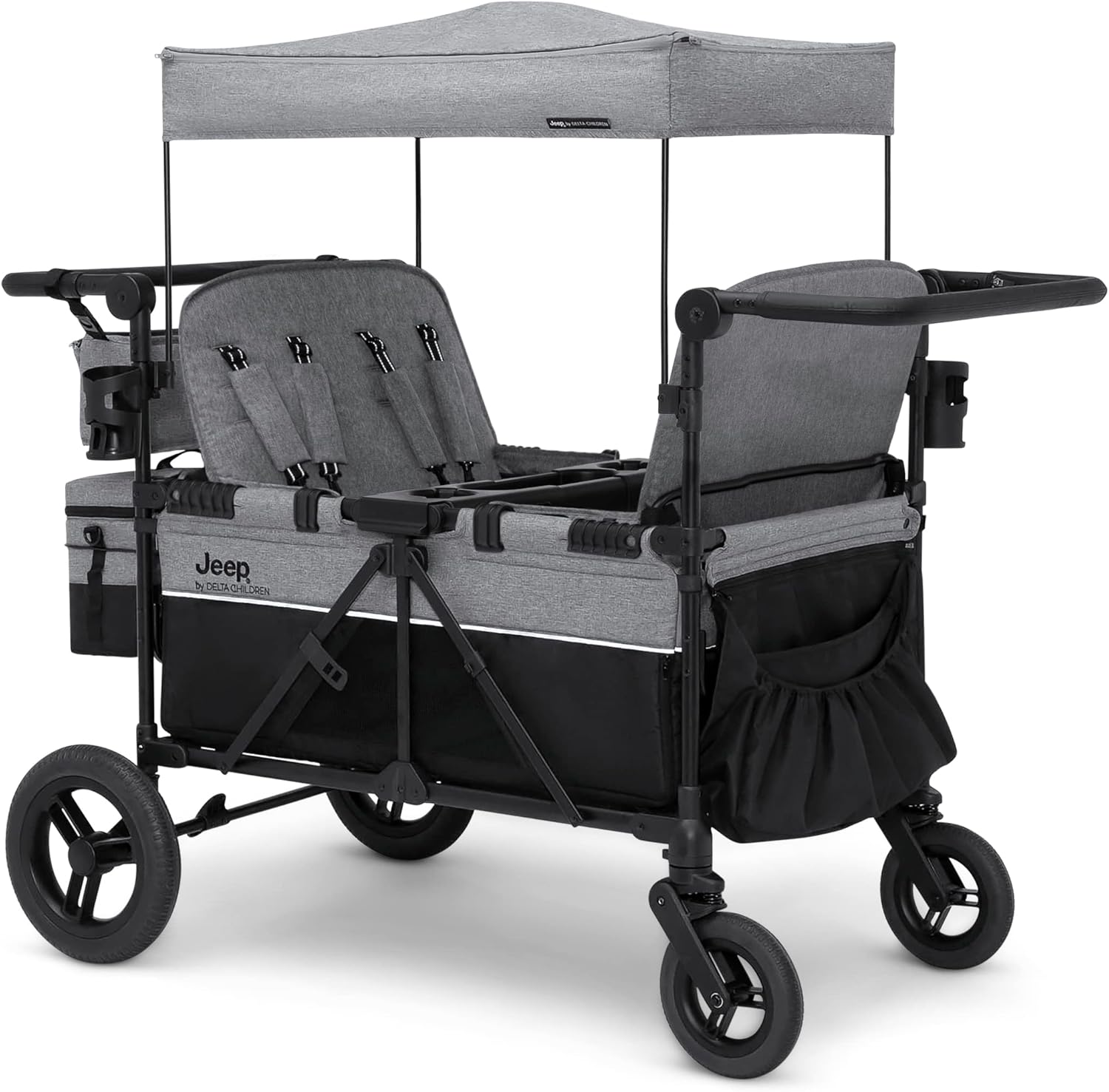 Jeep Wrangler Deluxe 4 Seater Stroller Wagon for 4 Kids