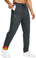 Men's Fleece Lined Winter Pants for Tall Men with Zipper Pockets