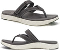Womens Orthotic Flip Flops with Vegan Leather Strap - Arch Support