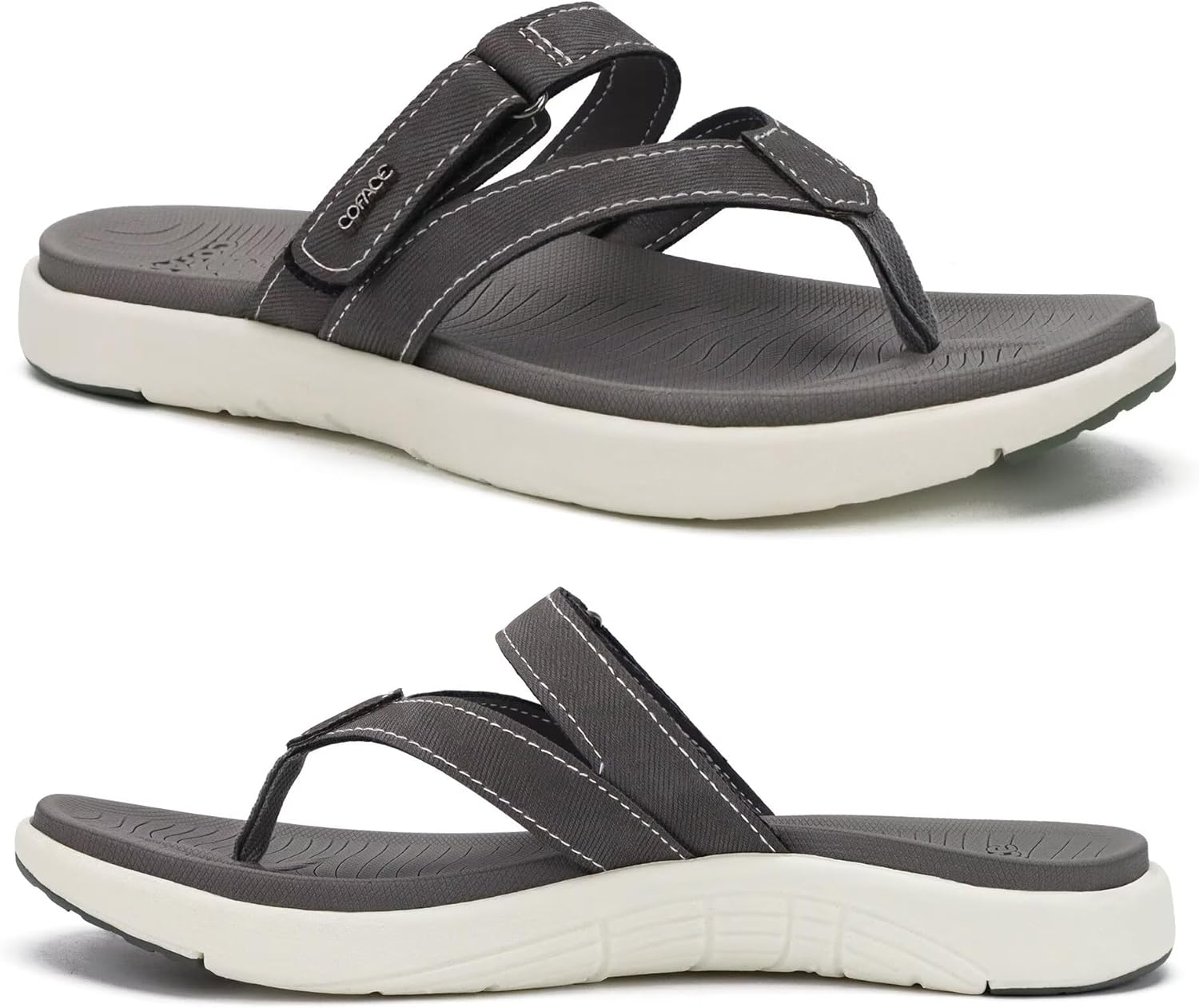 COFACE Womens Fashion Orthotic Flip Flops with Arch Support