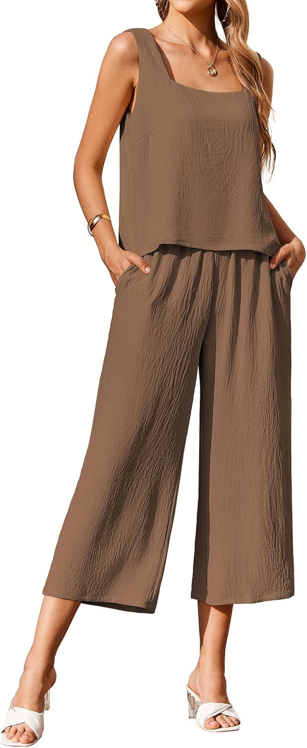 Ekouear Women's 2 Piece Outfits for Stylish Summer Comfort