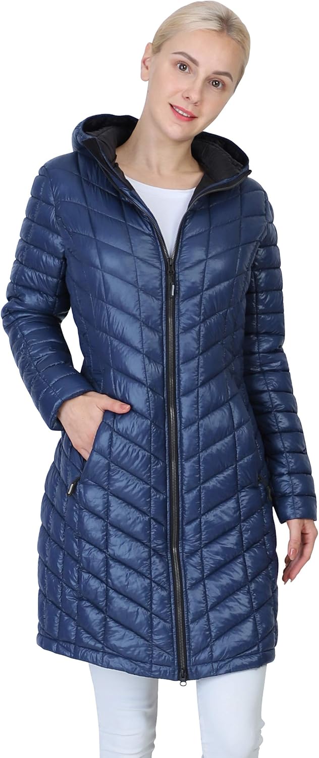 Outdoor Ventures Women's Maryan Hooded Ultra Lightweight Puffer Coat