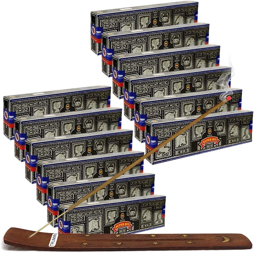 Trumiri Super Hit Incense Sticks and Holder Bundle - 480 Sticks