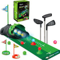 Kids Toy Golf Set with Dinosaur Auto Returner - LED Night Balls