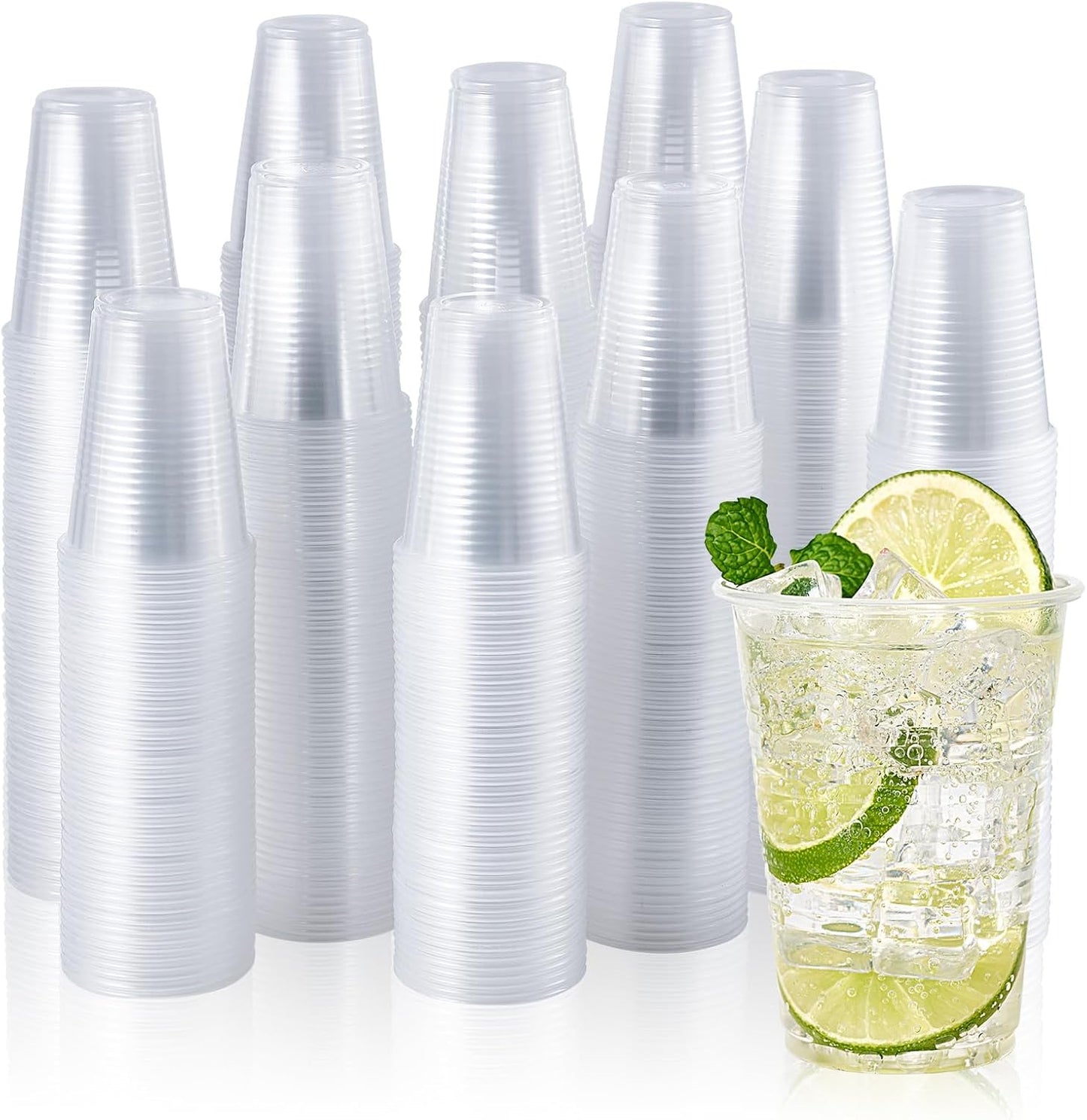 Vplus 2000 Pack 9 OZ Clear Plastic Cups for All Occasions