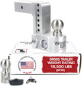 Aluminum Adjustable Trailer Hitch for 2.5 in Receivers - 6 in Drop