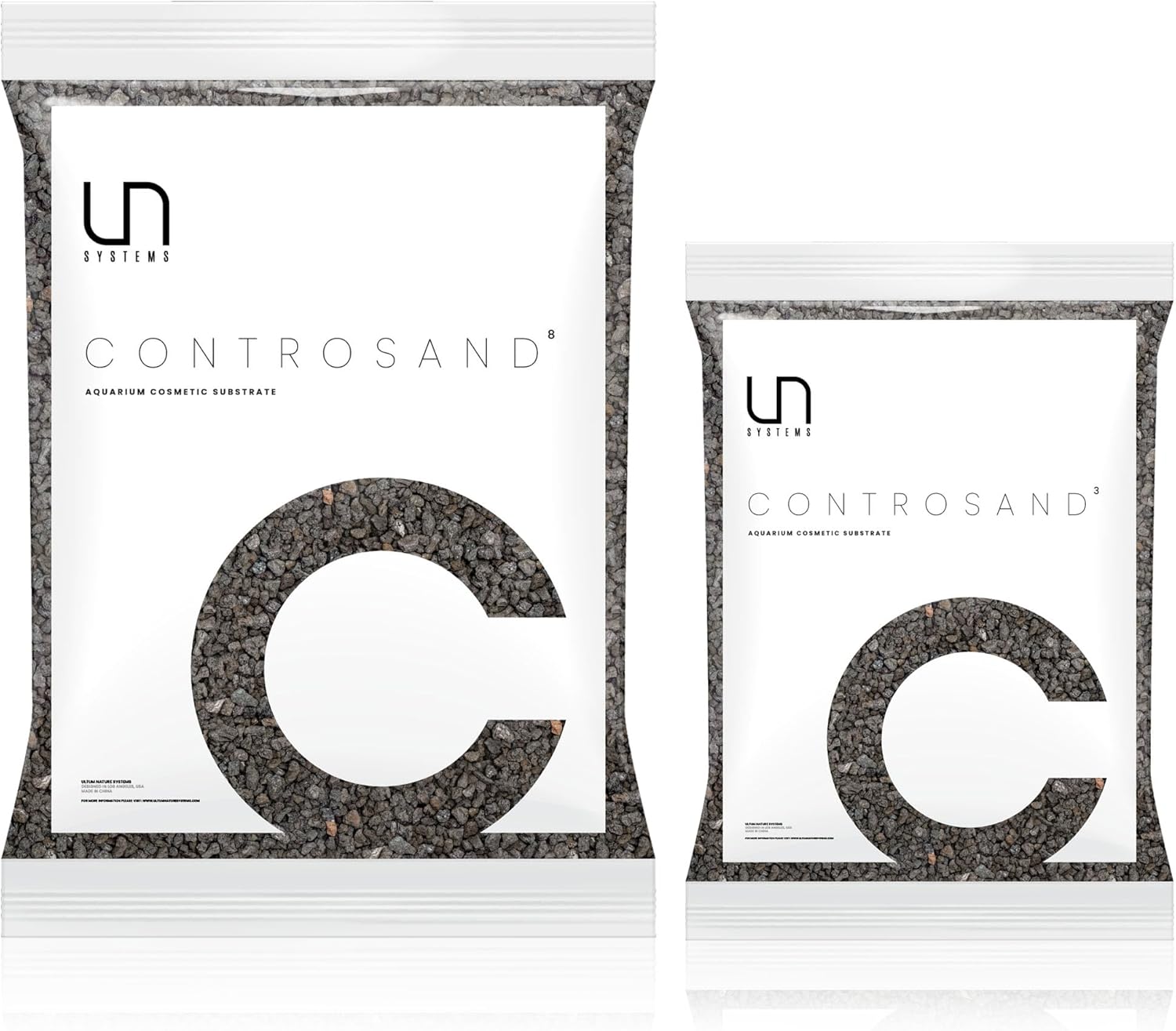 UNS Controsand - Vesuvius 8L Dark Gray Gravel for Aquascaping