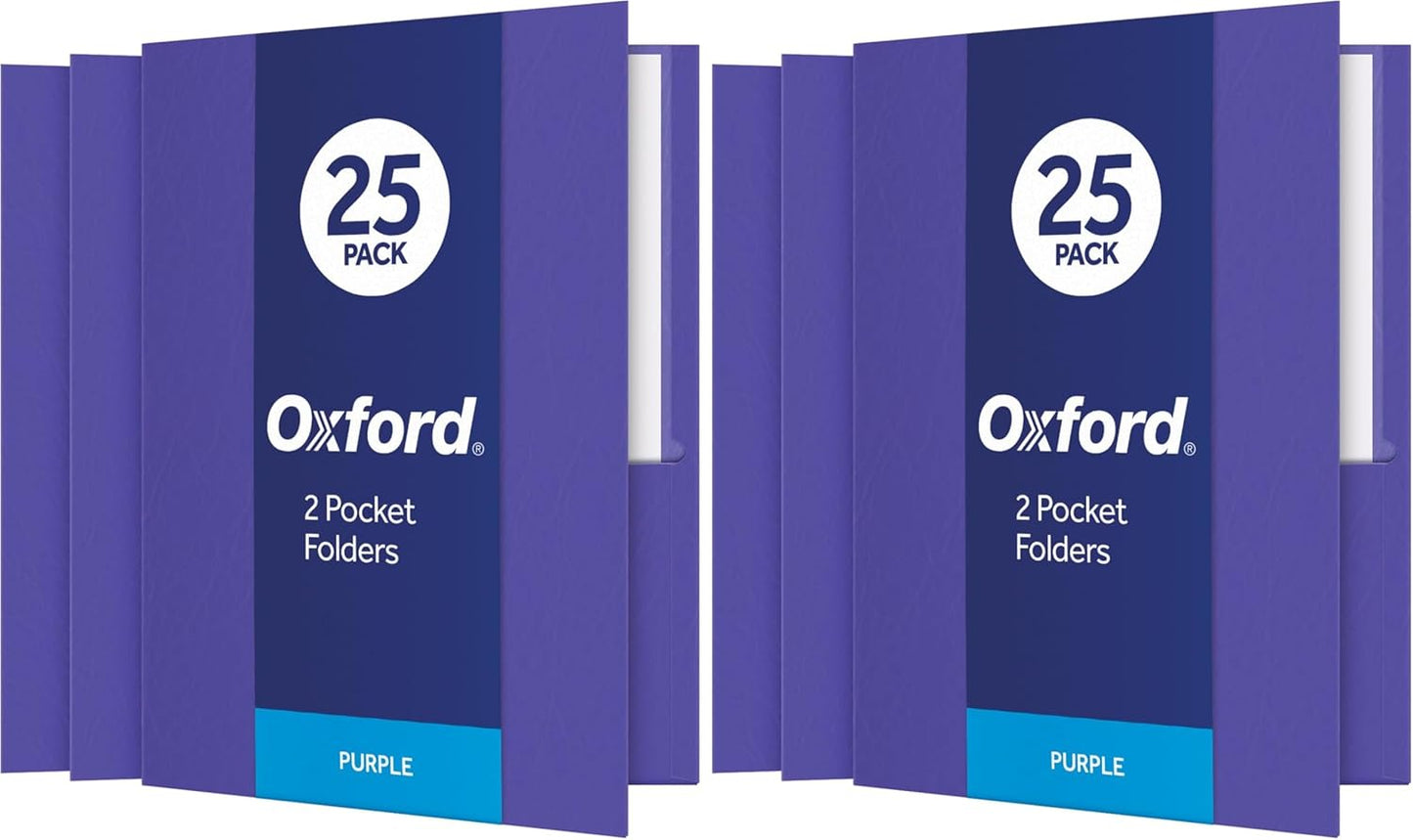Oxford Twin-Pocket Folders for School and Home Organization
