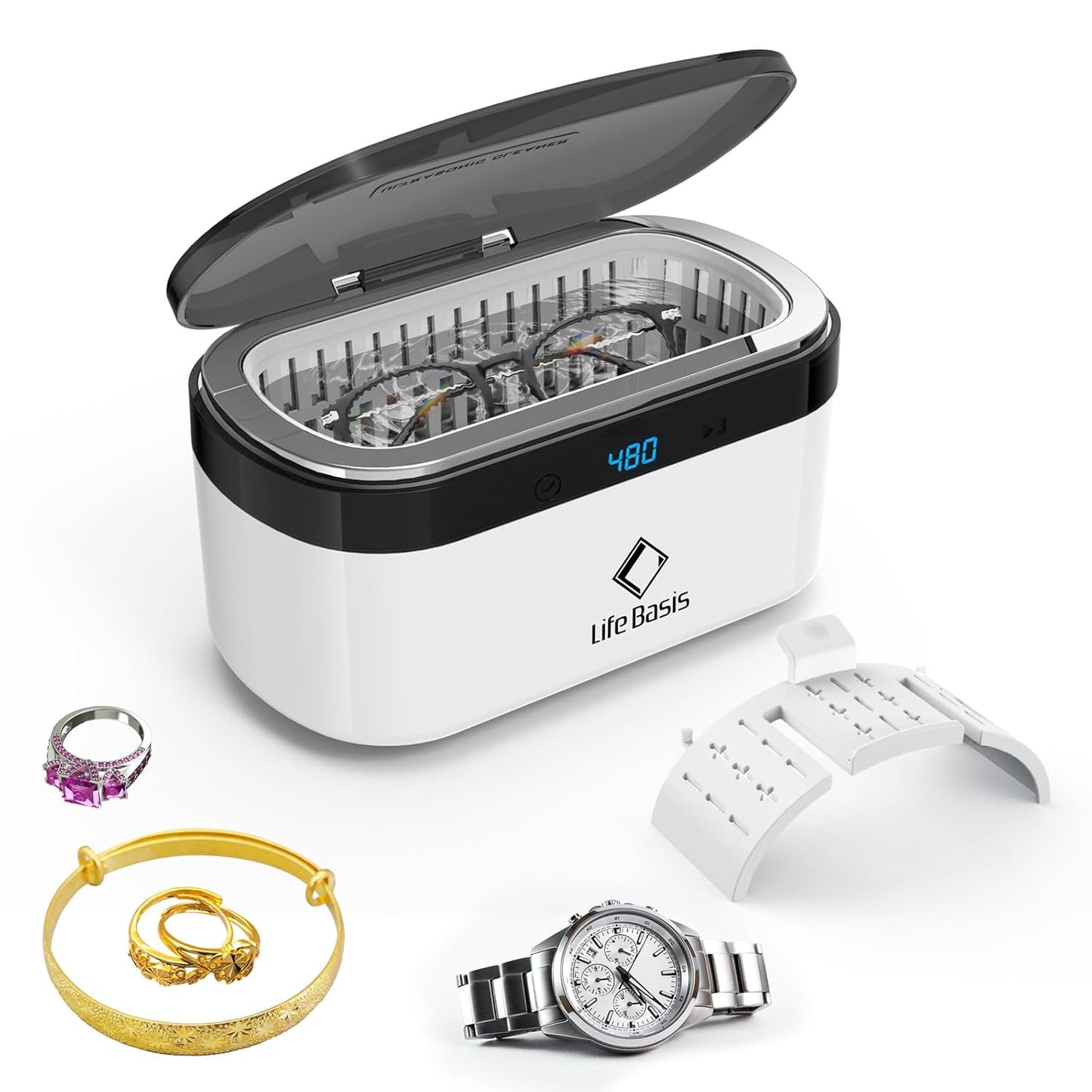 Life Basis Ultrasonic Jewelry Cleaner for Deep Cleaning Needs