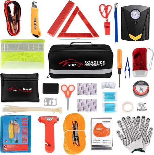 STDY Car Roadside Emergency Kit for Vehicle Safety Assistance