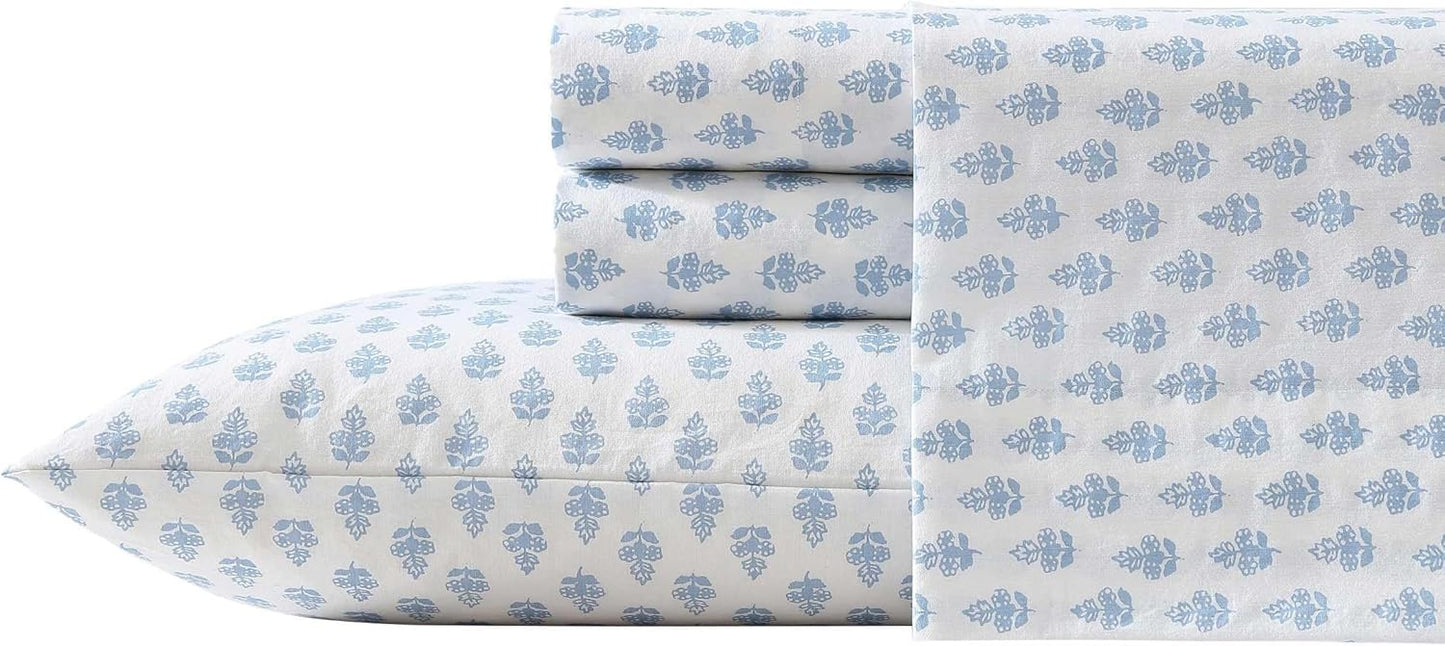 King Sheets Set - Lightweight Cotton Percale Bedding for Comfort