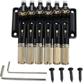 10.5mm Headless Electric Guitar Bridge Black - Brass Saddles Upgrade