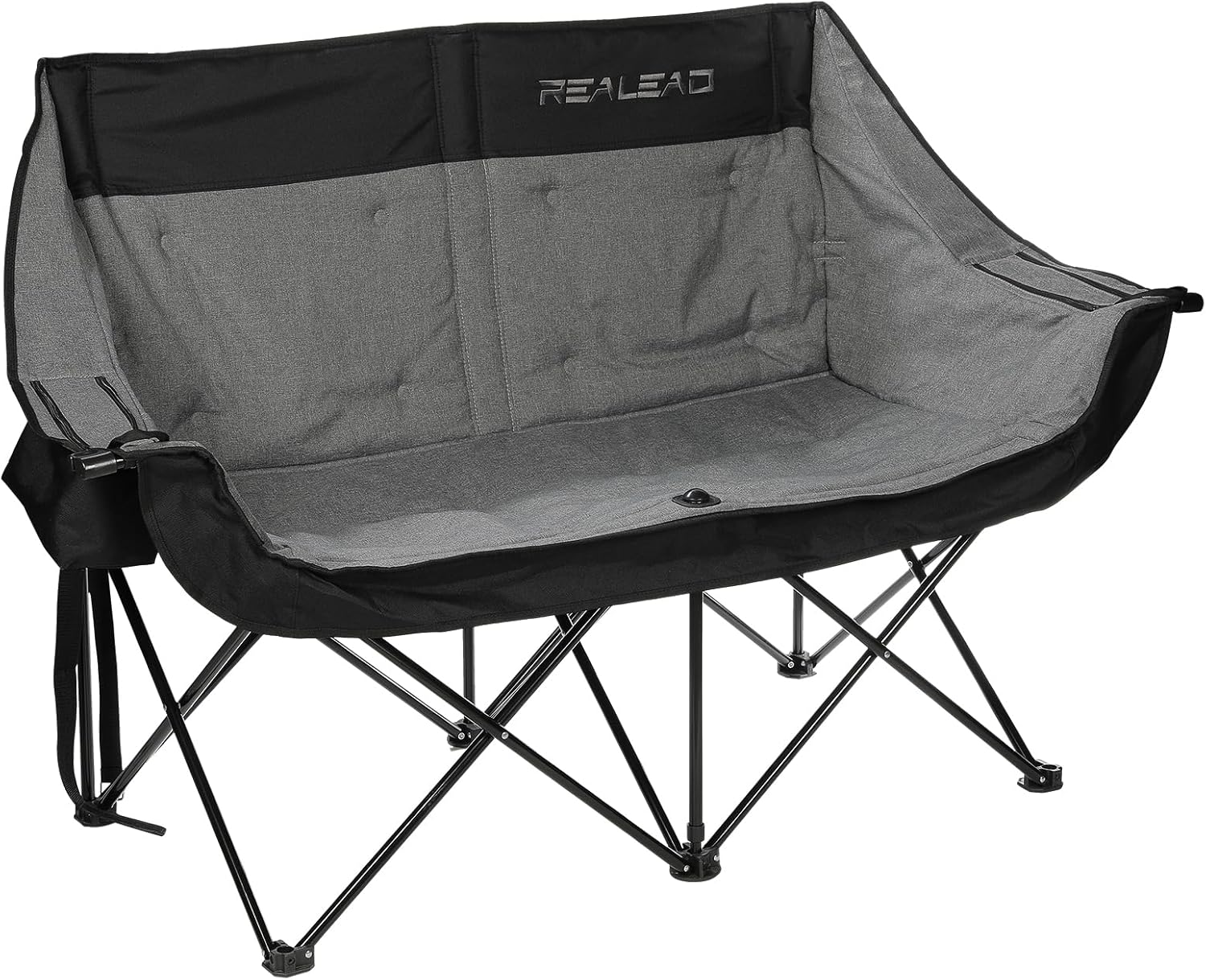 Oversized Camping Loveseat Chair with Cooler Bags for Two
