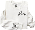 Custom Embroidered Matching Couple Sweatshirts - Mr & Mrs for Couples