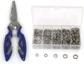 Pack of 201pcs Fishing Stainless Steel Split Rings and Pliers