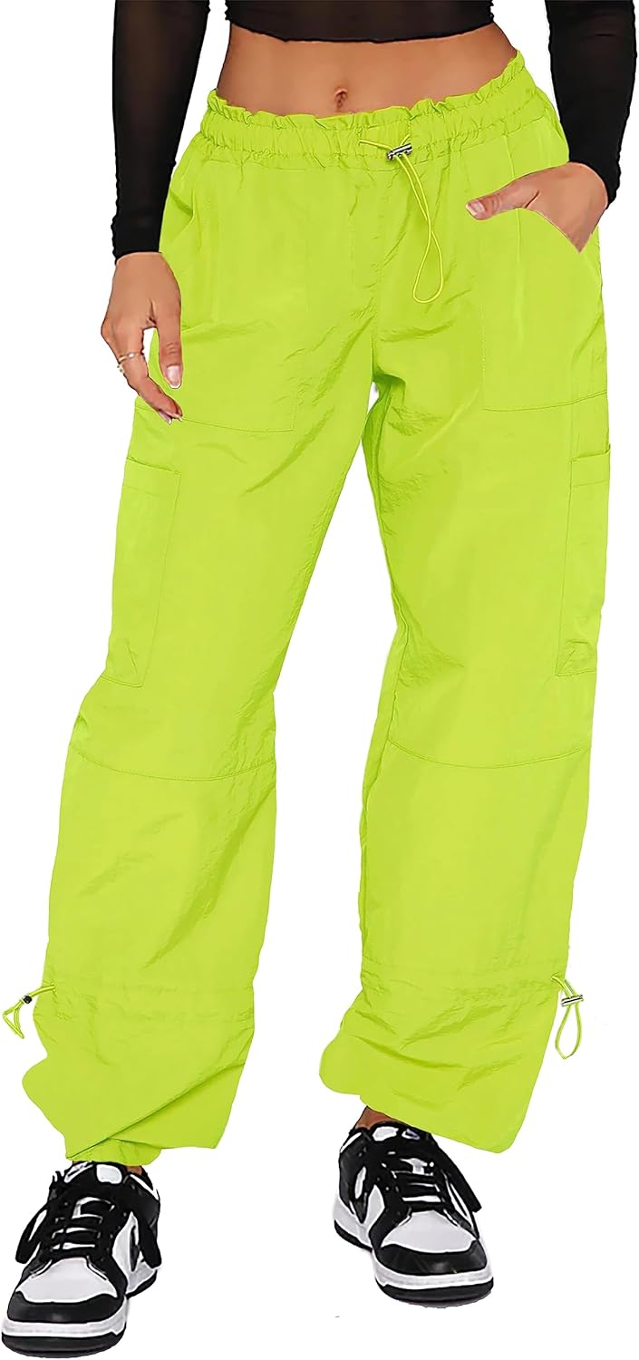 Waitfairy Cargo Pants for Women with Drawstring and Pockets