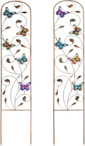 SUNNYPARK Butterfly Metal Garden Trellis for Climbing Plants