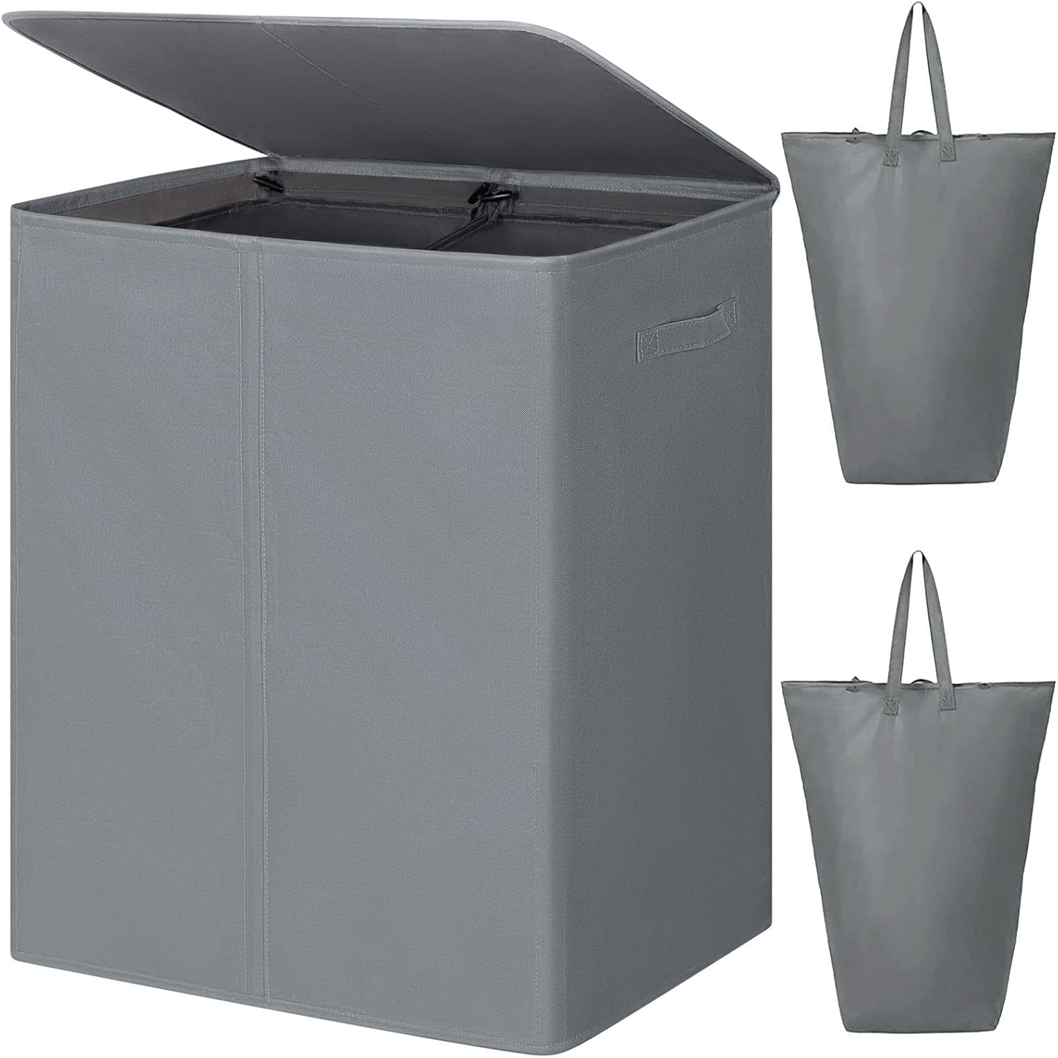 WOWLIVE 154L Double Laundry Hamper with Lid for Easy Sorting