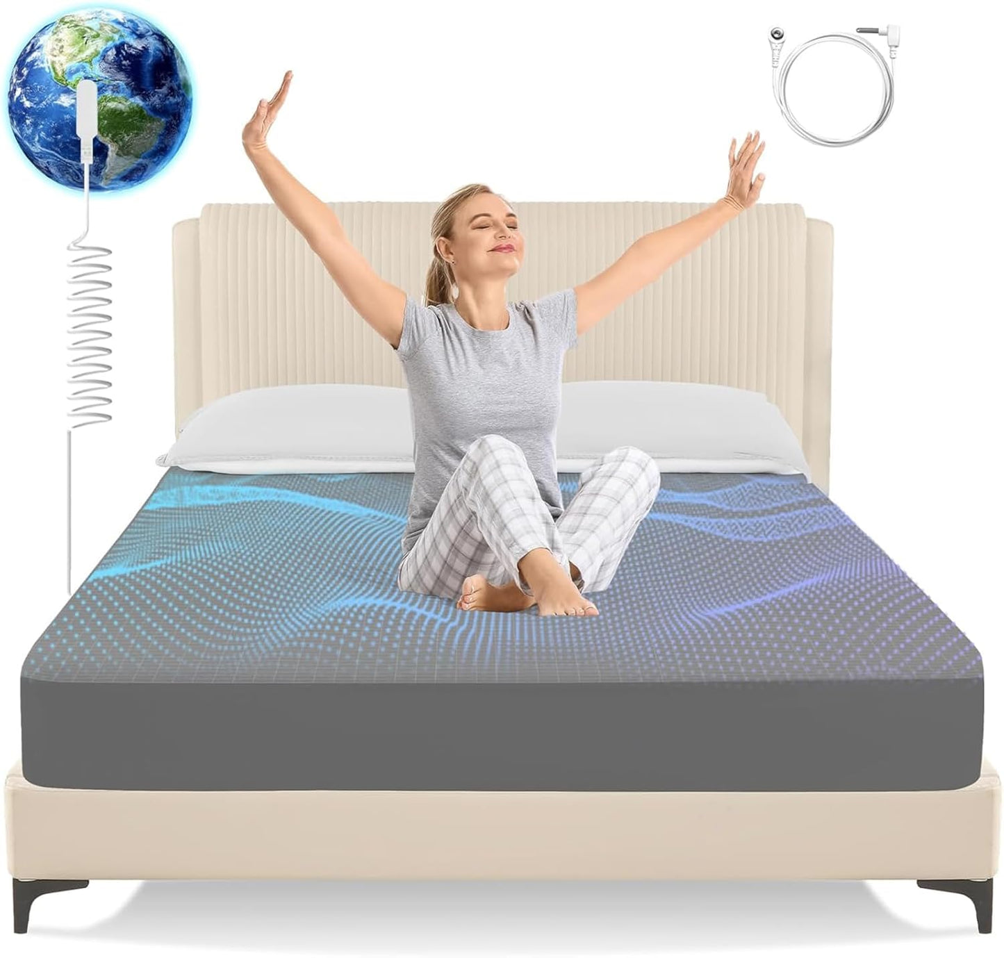 Grounding Sheets King Size for Improved Sleep & Wellness