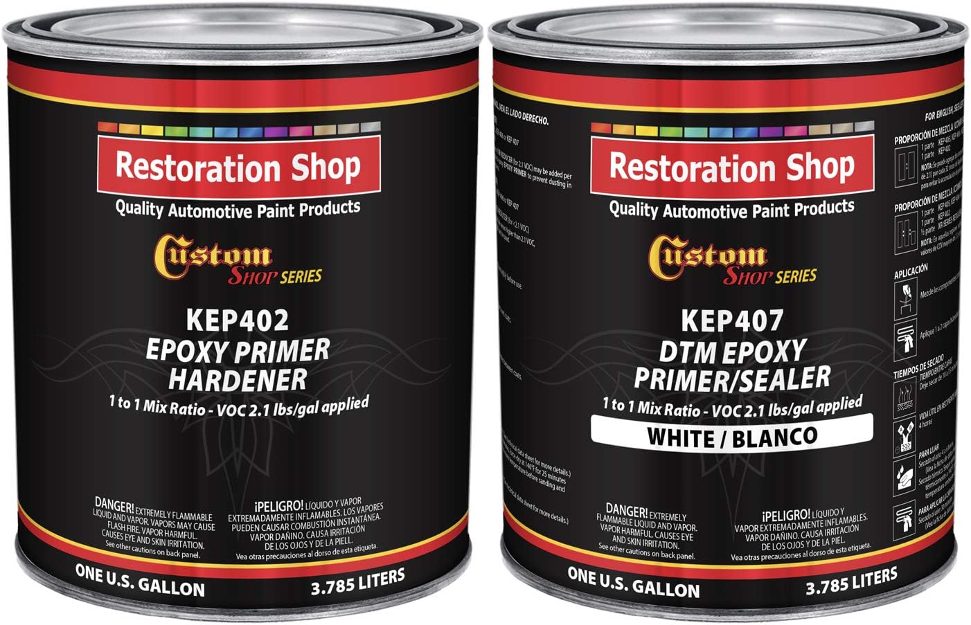 Custom Shop KEP Series White Epoxy Primer Sealer for DTM Use