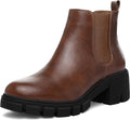 Women's Platform Chelsea Lug Sole Ankle Booties - Chunky Heel