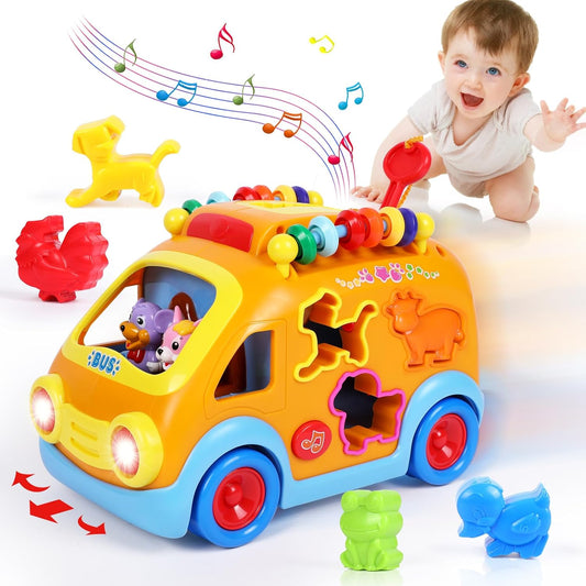 Educational Musical Toy Cars for 1 Year Old Boys and Girls