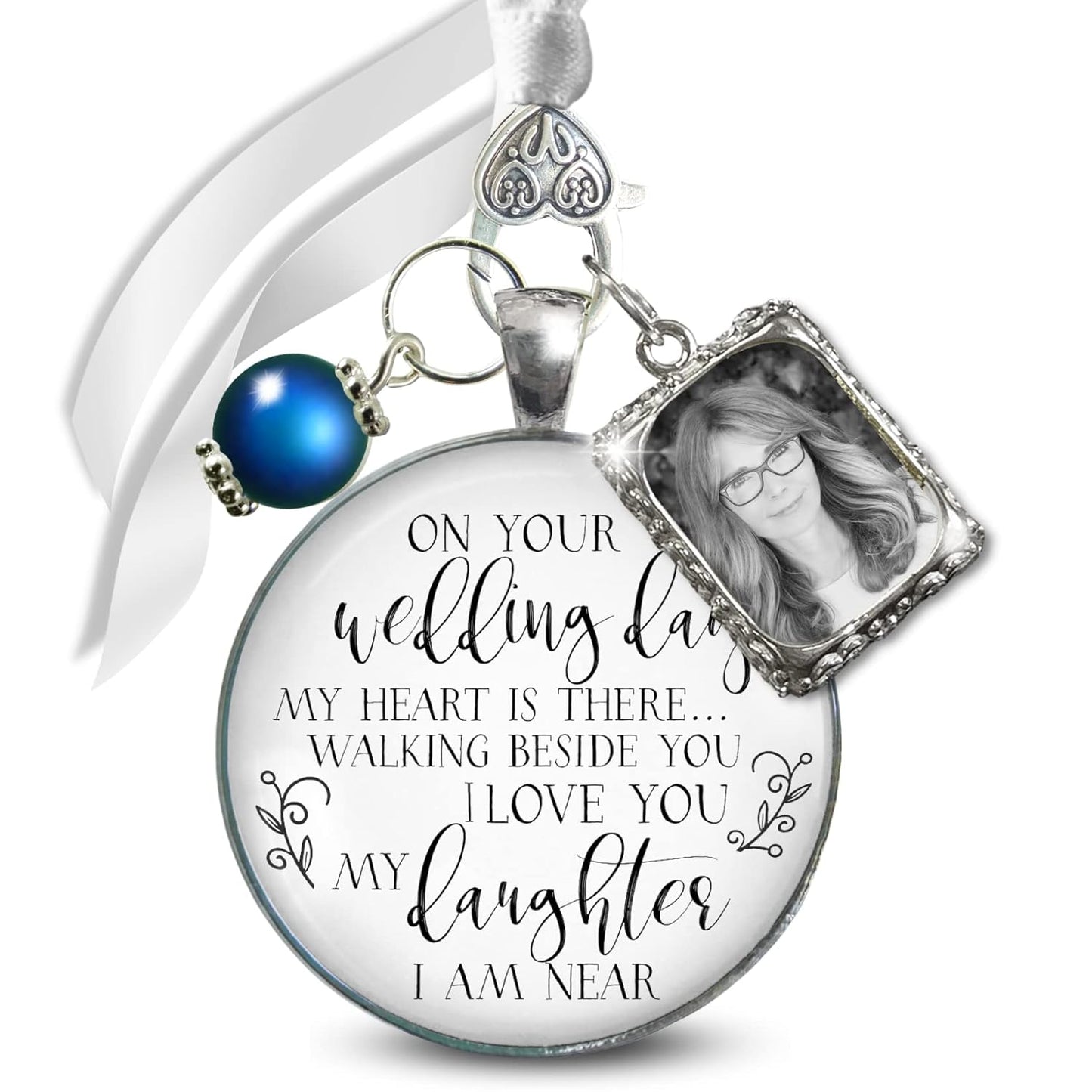 Bouquet Charm for Bride Silver Jewelry - Meaningful Wedding Gift